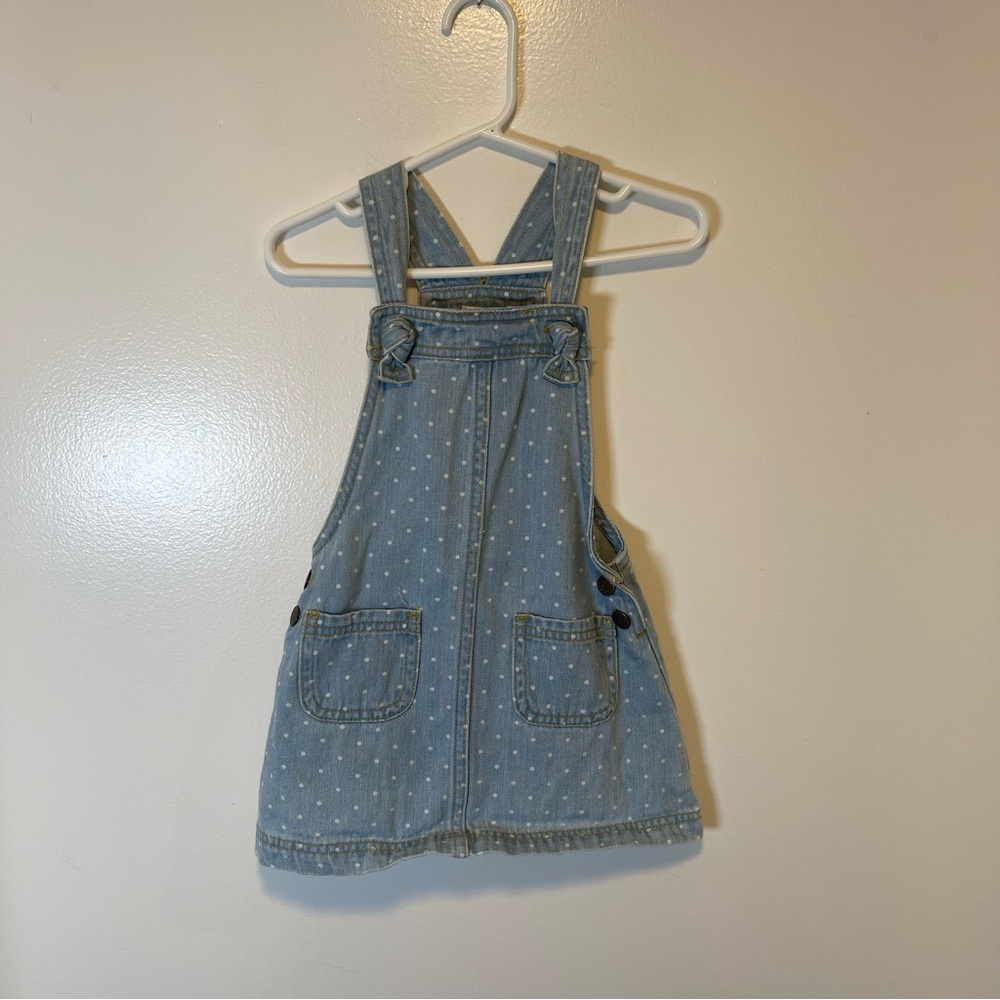 Max Studio‎ Kids polka dot denim dress girls size 2T